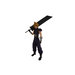 Figura Cloud Final Fantasy VII impresa en 3D | Pintada a mano