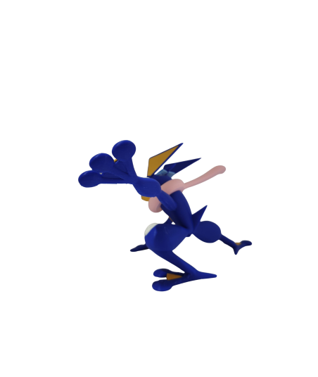 Figura Greninja Pokémon Impresa en 3D - Material PLA