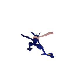 Figura Greninja Pokémon Impresa en 3D - Material PLA