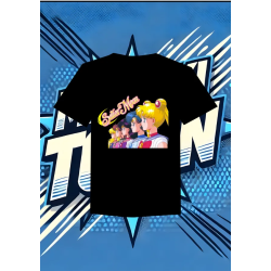 Camiseta Negra Sailor Moon | camiseta anime