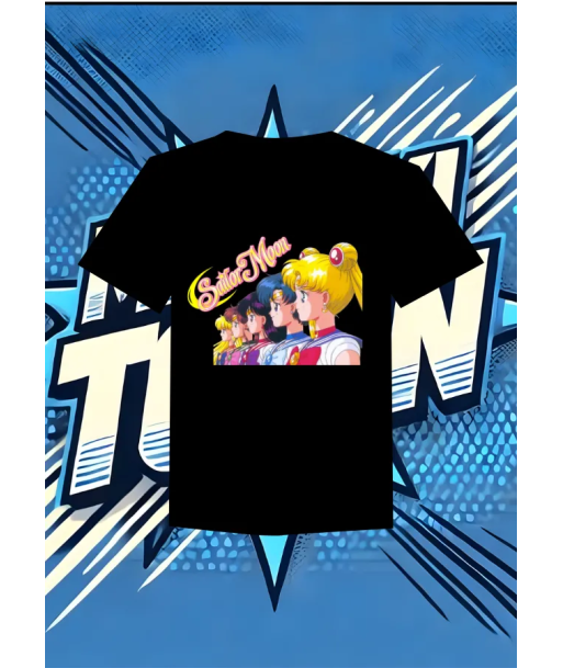 Camiseta Negra Sailor Moon | camiseta anime