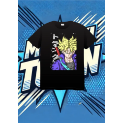 Camiseta Negra Trunks Supe Saiyan | camiseta anime
