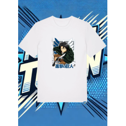 Camiseta Blanca Atack On Titan Levi Ackerman | camiseta anime