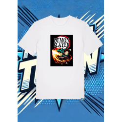 Camiseta Blanca Demon Slayer Tanjiro | camiseta anime