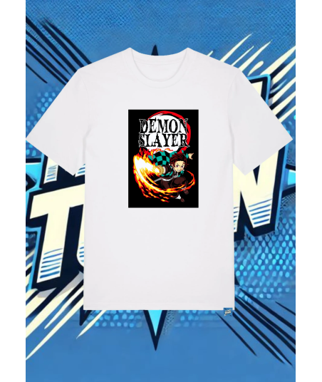 Camiseta Blanca Demon Slayer Tanjiro | camiseta anime