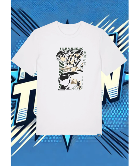 Camiseta Blanca Demon Slayer Tomioka | camiseta anime