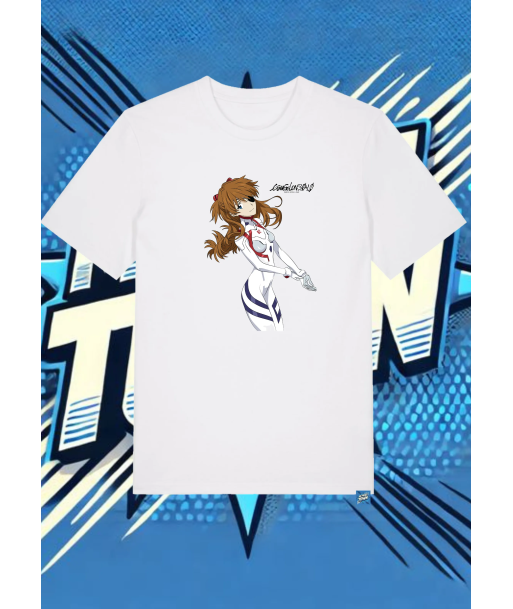 Camiseta Blanca Evangelion Asuka | camiseta anime