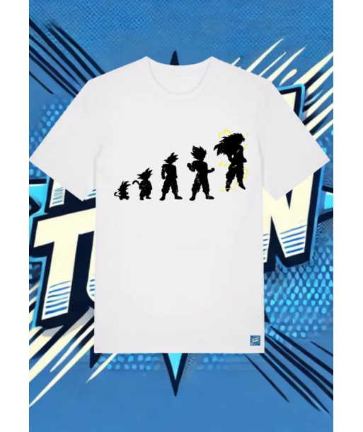 Camiseta Blanca Goku Evolucion | camiseta anime