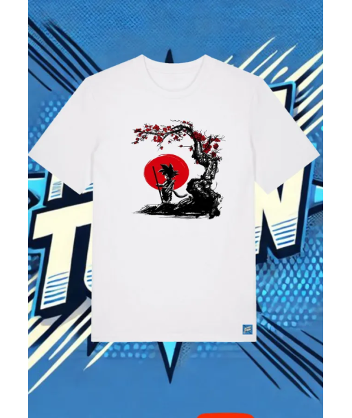 Camiseta Blanca Goku Luna | camiseta anime