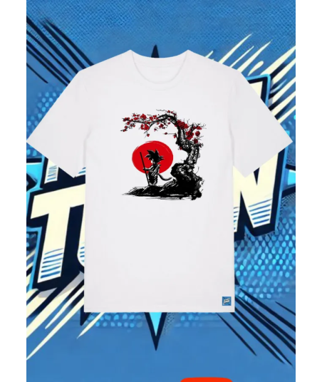 Camiseta Blanca Goku Luna | camiseta anime