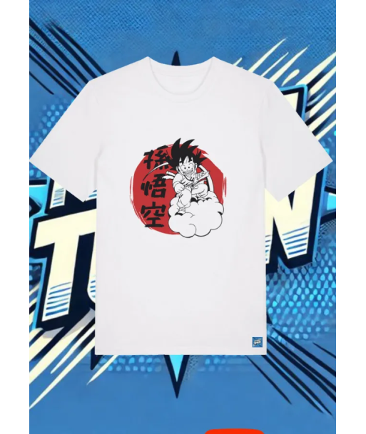 Camiseta Blanca Goku Niño Nube | camiseta anime