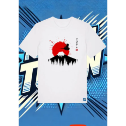 Camiseta Blanca Goku Nube Horizonte | camiseta anime