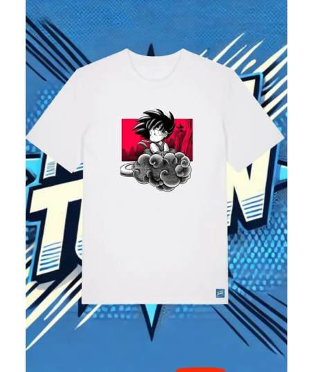 Camiseta Blanca Goku Nube Kinton | camiseta anime