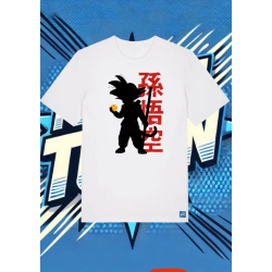 Camiseta Blanca Goku Sombra | camiseta anime