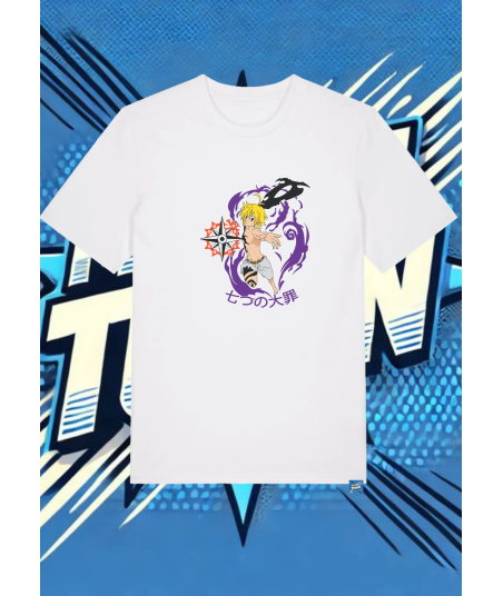 Camiseta Blanca Los Siete Pecados Capitales Meliodas | camiseta anime
