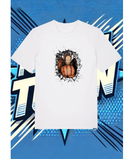 Camiseta Blanca One Punch Man Saitama | camiseta anime