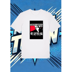 Camiseta Blanca Tokyo Ghoul Frontal Kaneki2 | camiseta anime