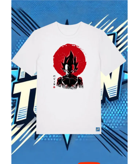 Camiseta Blanca Vegeta | camiseta anime