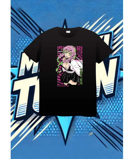 Camiseta Negra Demon Slayer Mitsuki | camiseta anime