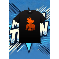 Camiseta Negra Goku Bulma | camiseta anime