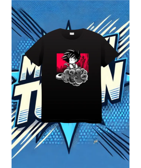 Camiseta Negra Goku Nube Kinton | camiseta anime