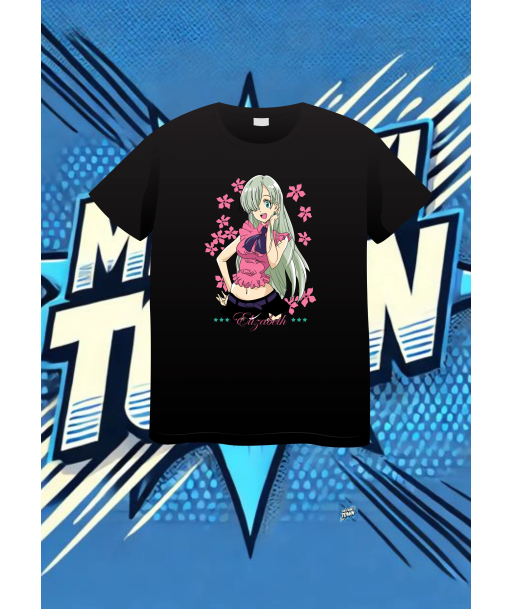 Camiseta Negra Los Siete Pecados Capitales Elisabeth | camiseta anime