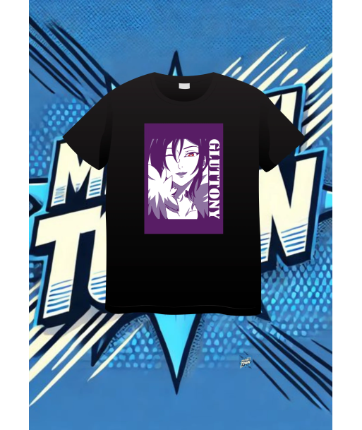 Camiseta Negra Los Siete Pecados Capitales Merli | camiseta anime
