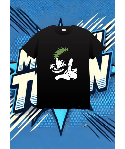 Camiseta Negra My Hero Academia Izuku Midoriya | camiseta anime