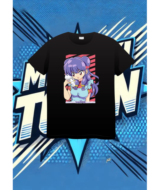 Camiseta Negra Ranmaunmedio Shampoo | camiseta anime