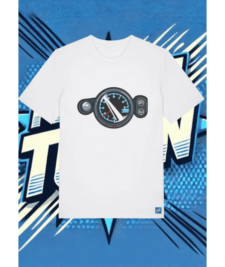 Camiseta Blanca Neon Drift1 | camiseta anime