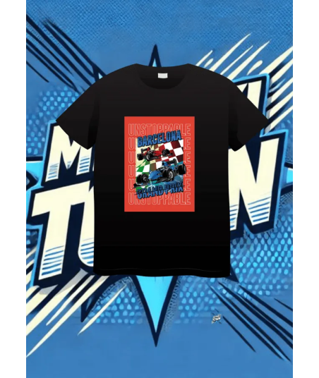 Camiseta Negra Barcelona Grand Prix1 | camiseta anime