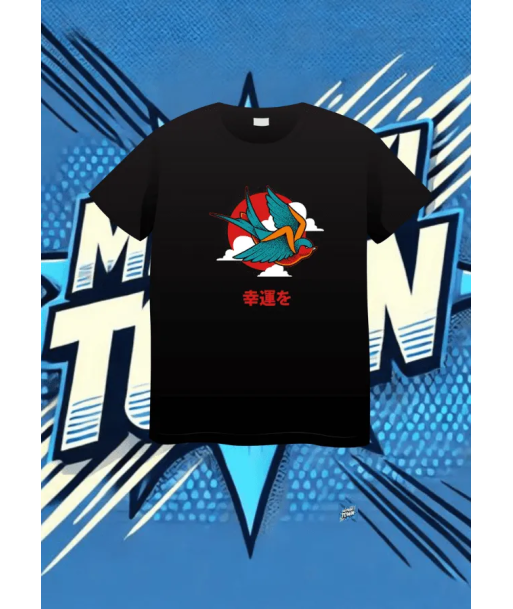Camiseta Negra Lucky Swallow1 | camiseta anime