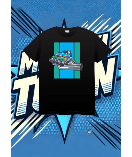 Camiseta Negra Twin Turbo1 | camiseta anime