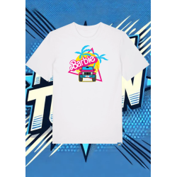Camiseta Blanca Barbie Jeep Barbie1 | camiseta anime