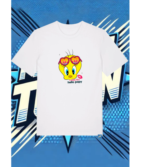 Camiseta Blanca Piolin Hello Papi Piolin1 | camiseta anime