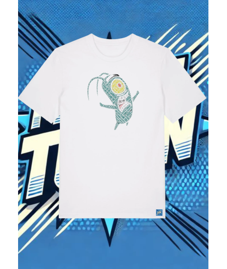 Camiseta Blanca Placton Bob Esponja1 | camiseta anime