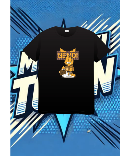 Camiseta Negra Garfield Garfield1 | camiseta anime