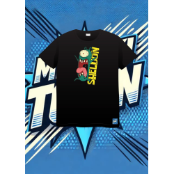 Camiseta Negra Placton Sheldon Bob Esponja1 | camiseta anime