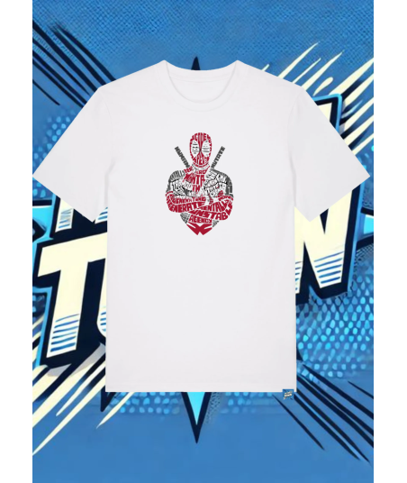 Camiseta Blanca Deadpool Human Mutate Deadpool1 | camiseta anime