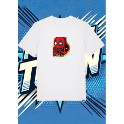 Camiseta Blanca Deadpool Lnea Temporal Deadpool1 | camiseta anime