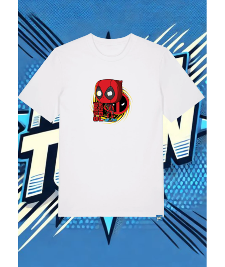 Camiseta Blanca Deadpool Lnea Temporal Deadpool1 | camiseta anime