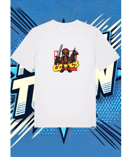 Camiseta Blanca Deadpool Marvel Comic1 | camiseta anime