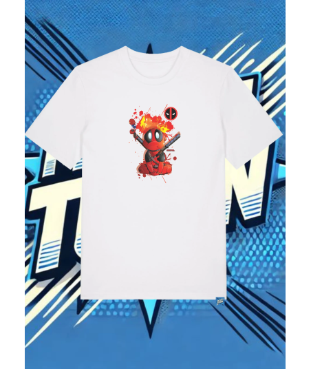 Camiseta Blanca Deadpool Unicornio Deadpool1 | camiseta anime