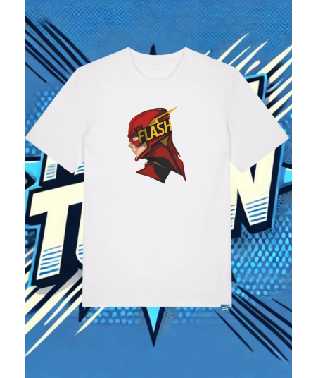 Camiseta Blanca Flash Rostro Flash1 | camiseta anime