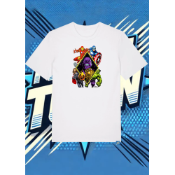 Camiseta Blanca Gemas Infinito Avengers1 | camiseta anime