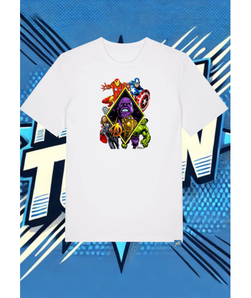 Camiseta Blanca Gemas Infinito Avengers1 | camiseta anime