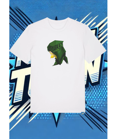 Camiseta Blanca Green Arrow Rostro Green Arrow1 | camiseta anime