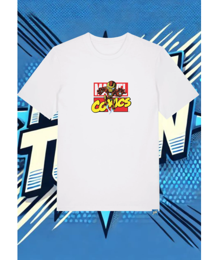 Camiseta Blanca Iron Man Marvel Comic Iron Man1 | camiseta anime