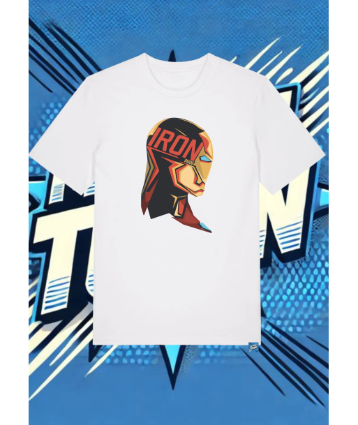 Camiseta Blanca Iron Man Rostro Iron Man1 | camiseta anime