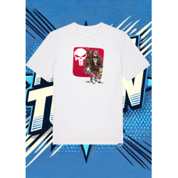 Camiseta Blanca Punisher Caricatura Punisher1 | camiseta anime